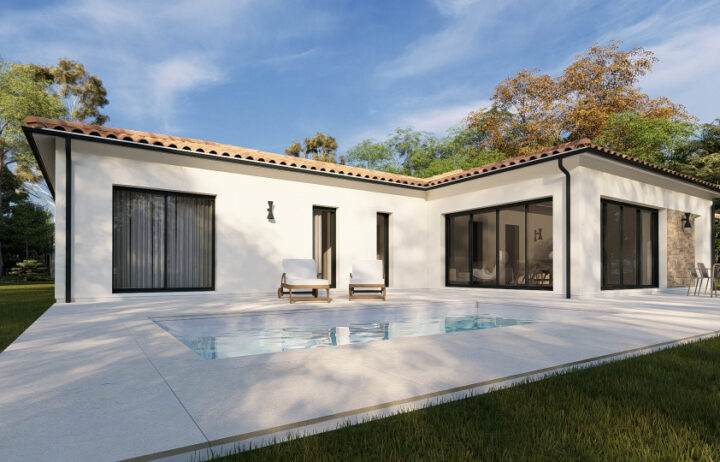 votre maison de 125m2 sur un terrain de 3600m2 sur la commune de Brantôme en Périgord au prix de 315000€ avec Alpha Constructions